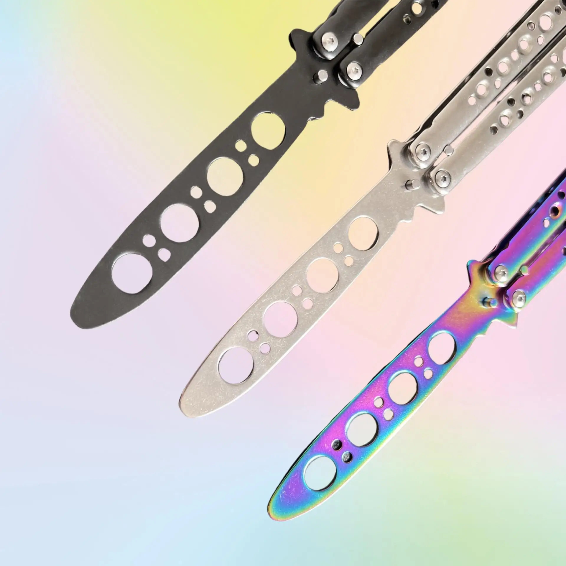 Butterfly Knife Foldable Trainer Portable Stainless Steel Pocket Practice Knife Training Tool For Outdoor Games Folding