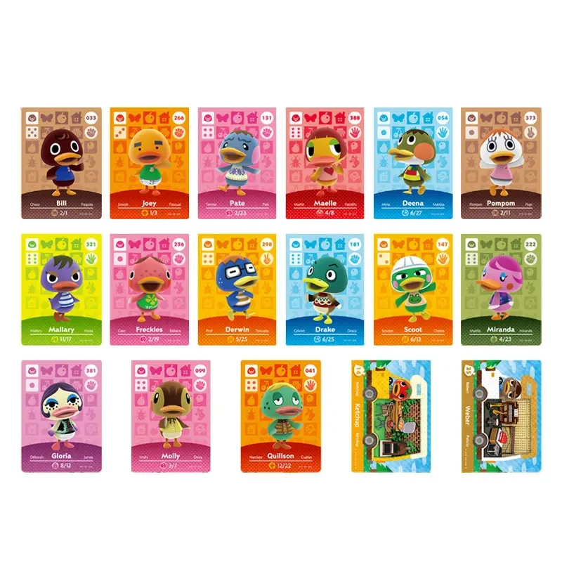

New [Duck] Animal Crossing Game Card New Horizons Anime Characters Compatible with Switch / Lite / Wii U and New 3DS