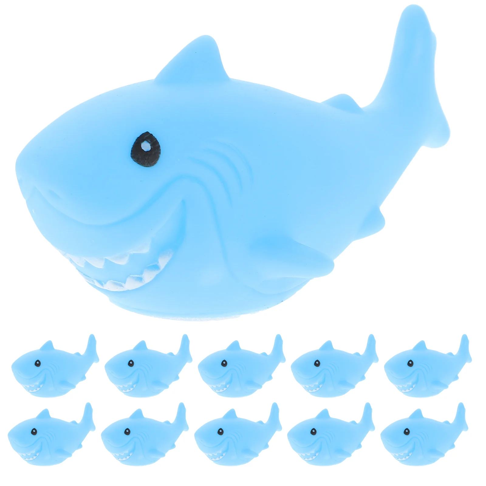 

24pcs Squeaky Baby Bath Toys Bathroom Bathtub Playthings Kids Cute Shark Bath Toys