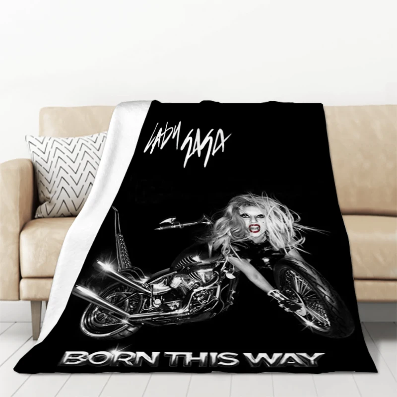 Lady Gaga Blanket Plush Furry Fleece Blankets for Bed Microfiber Bedding Plaid on the Sofa Bedspread Throw Knee Throws Baby Home 3