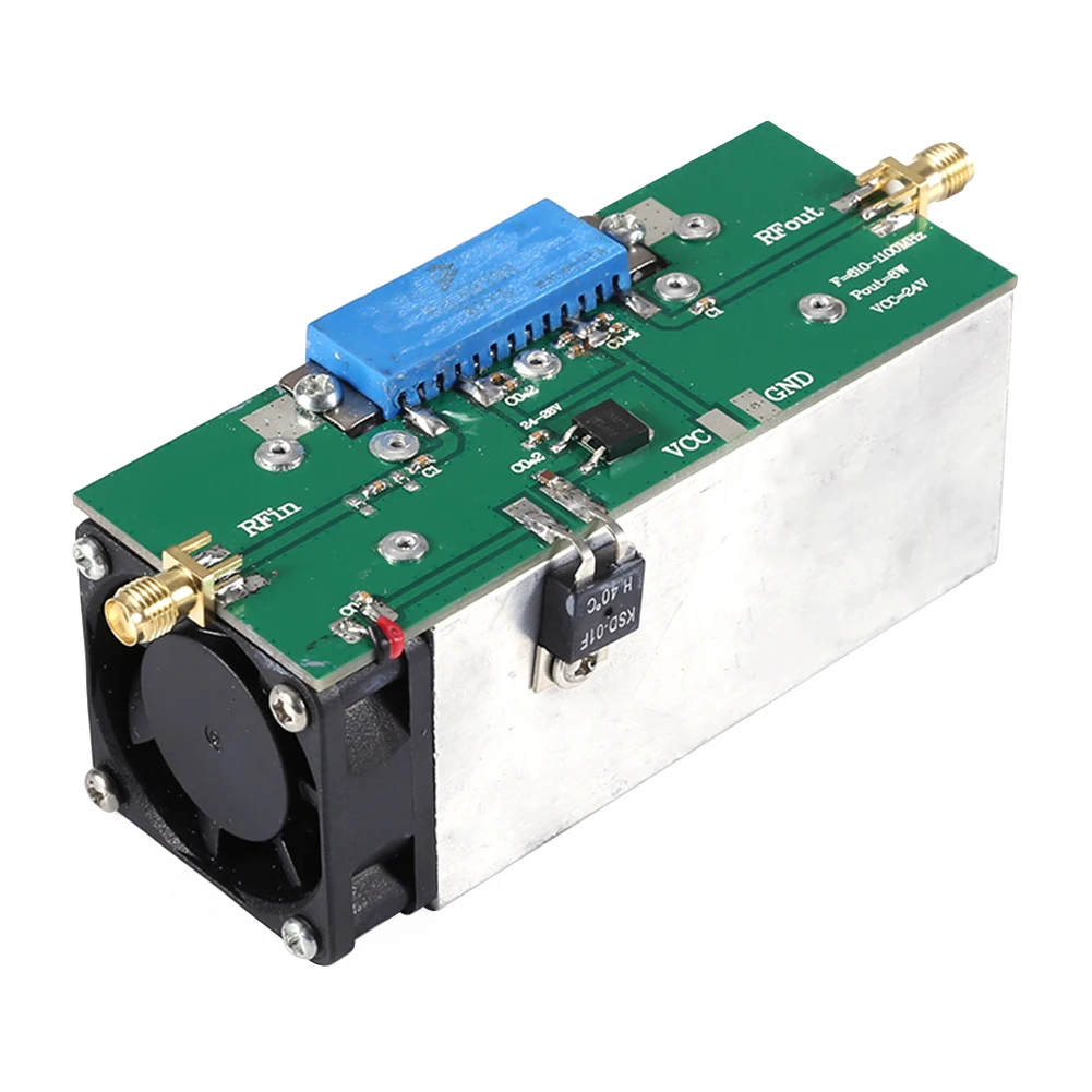 RF Power Amplifier 600-1100MHz Gain=30dB Pout=8W RF Amplifier AMP Amplifier for Ham Radio