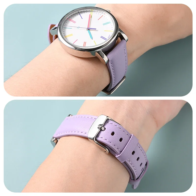 Vibrant Genuine Leather Quick Release Watch Strap – Cowhide Replacement Band