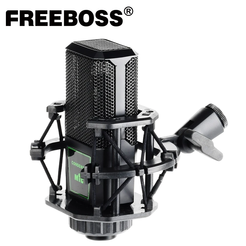 FREEBOSS CM-10 Professional Computer Microphone with Shock Mount for PC Radio Broadcasting Sing Recording Chorus Condenser Mic condenser microphone