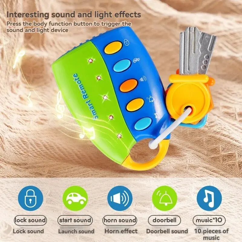 Early Education Toys Baby Early Education Lights Music Simulation Car Key Sound Effect