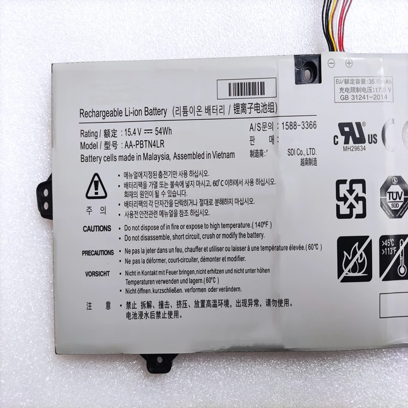 Bateria para Notebook Samsung Aa-pbtn4lr Ba4300386a 9pro Np940x5n Np940x5m Np940x3n Np940x3m Nt930sbe Nt950qaa Nt950sbe Nt950sbv - Imagem 2