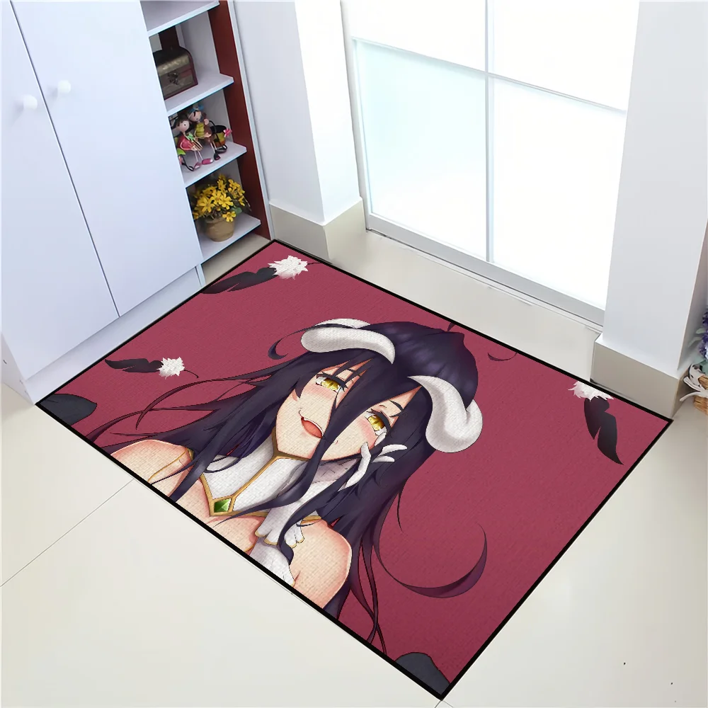Door Mat Sexy For Girl Living Room Bedside Decoration Bed Floor Bath Kitchen Anime OVERLORD Albedo Entrance Carpet Large Rug 3