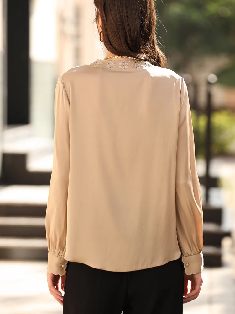 SuyaDream Women Silk Blouses 100%Silk 