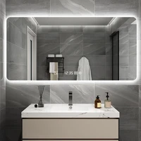 Makeup Mirror with LED Lights High Brightness Frameless Rectangular Mirror Anti-fog Bathroom Mirror Compensation for Damage 1