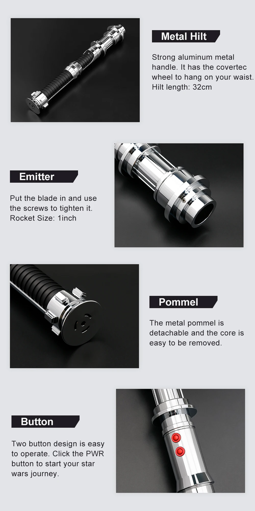 TXQSABER Lightsaber Neo Pixel SNV4 Proffie Smooth Swing Metal Handle Force Blaster Light Sword Cosplay Toys Replica Kyle Katarn