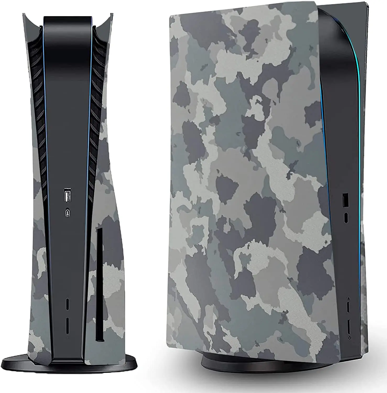 

Replacement Face Plates Cover Skins Shell Panels for PS5 Playstation 5 Disc Edition Console Protective Faceplate Gray Camouflage