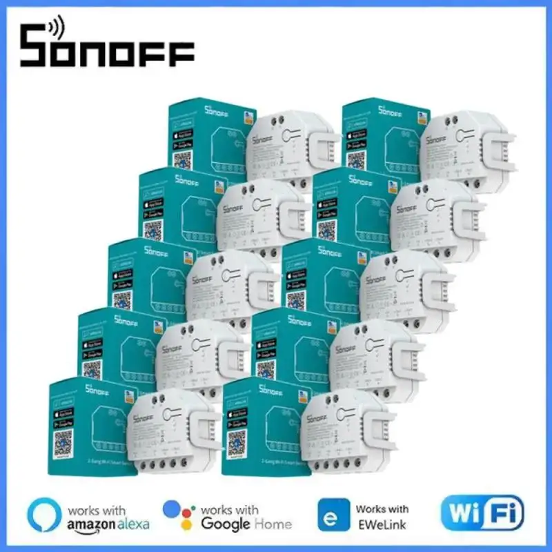 Sonoff Dual R3 Dual Relay Power Metering Smart DIY Mini Switch Roller Shutter Electric Motor Curtain eWelink Alexa wifi smart switch electronic diy kit