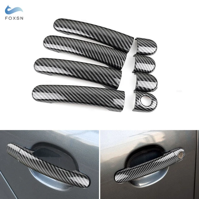 Auto Styling ABS Carbon Fiber Textur Außen Türgriff Abdeckungen Trim Für VW  Jetta MK6 Tiguan Polo Für Skoda Octavia fabia Schnelle - AliExpress