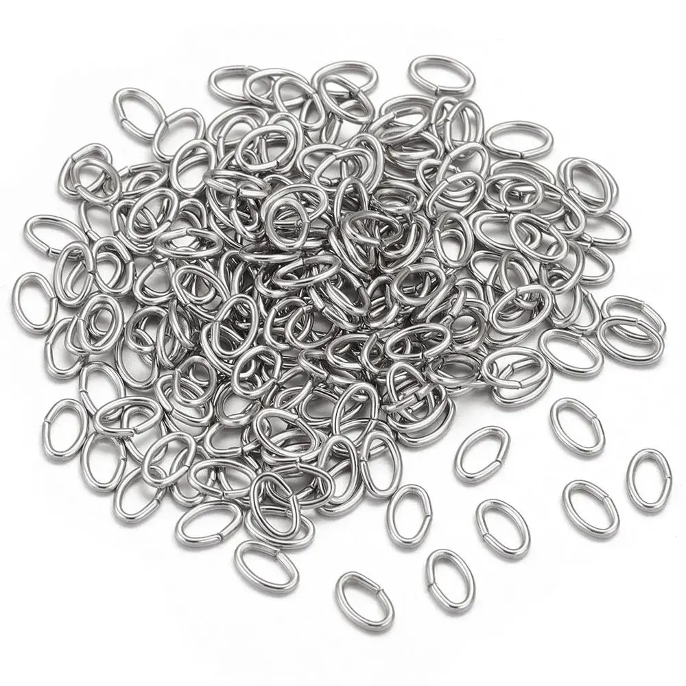 바이올린 턱 받침대 설치 클램프, 실버 골드 브래킷 및 나사 포함, 로즈우드 및 에보니 우드 부품, 4/4 3/4 1/2 1/4용 8 타원형 오픈 점프 링 루프 커넥터 재료, 스테인레스 스틸 분할 링, 쥬얼리 제작 용품, 대량 도매, 200 개