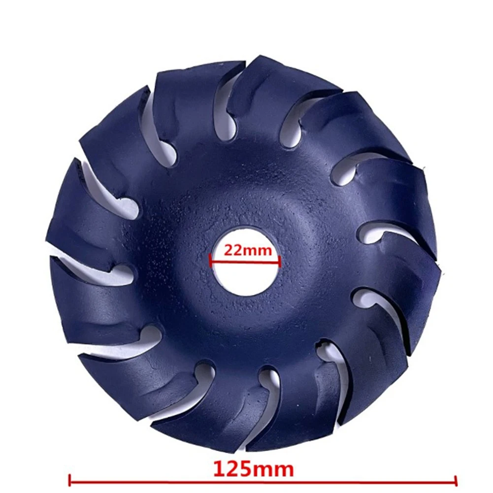12 Teeth Wood Carving Disc 22mm Bore Grinder Wood Shaping Blade for 125 Angle Grinder Woodworking Tool