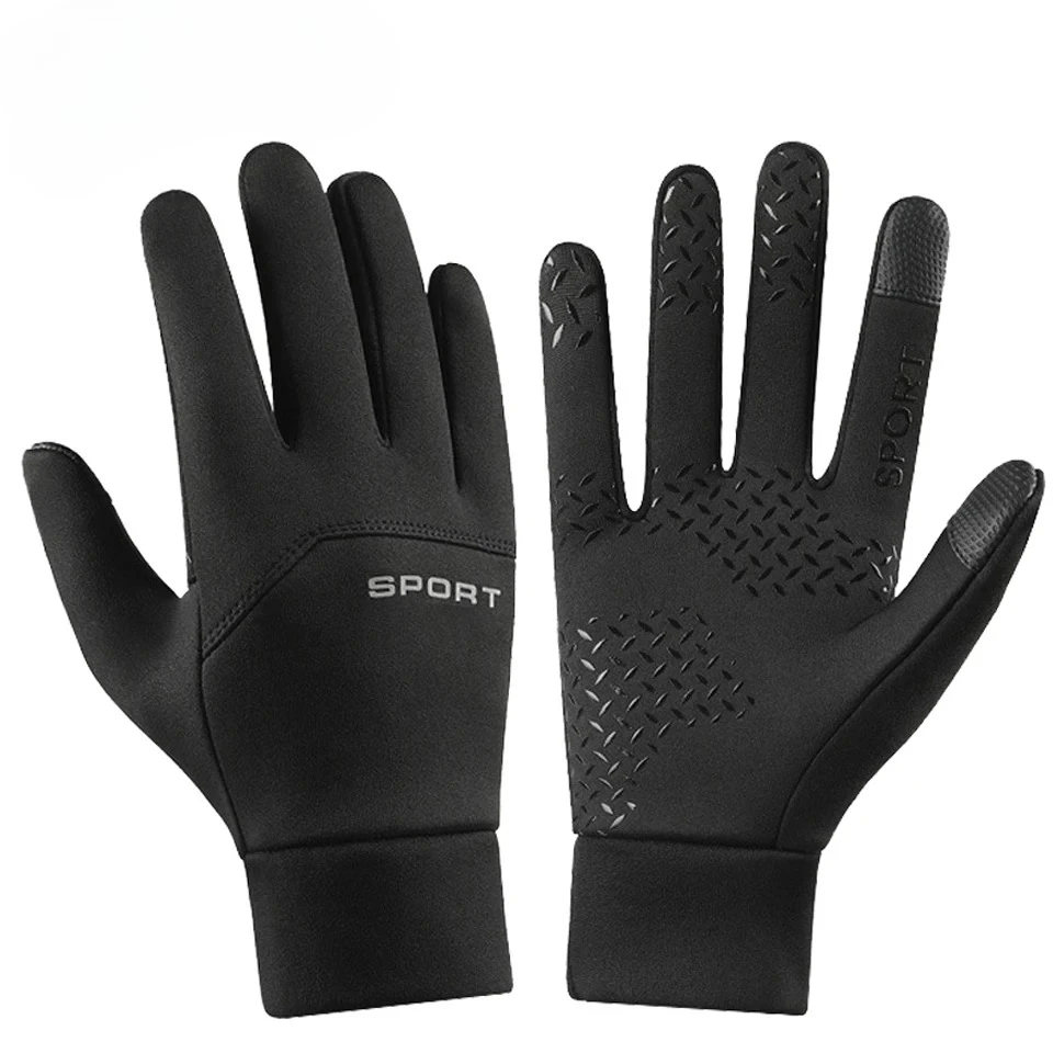 1Pair Fashionable Men's Fishing Gloves, Sports Gloves, Winter Warm Cycling Gloves, Skiing Gloves