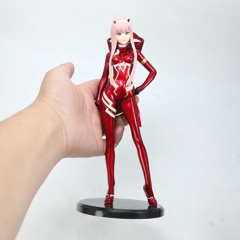 25cm Darling In The Franxx 02 Standing Driving Suit Anime Girl Figure Statue Collectible Model Toy for Boys