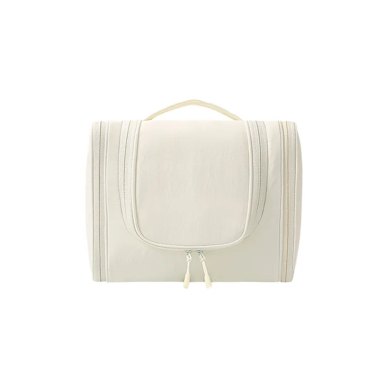 Spacious Travel Toiletry Organizer with Hook - Portable Handheld Cosmetic Bag
