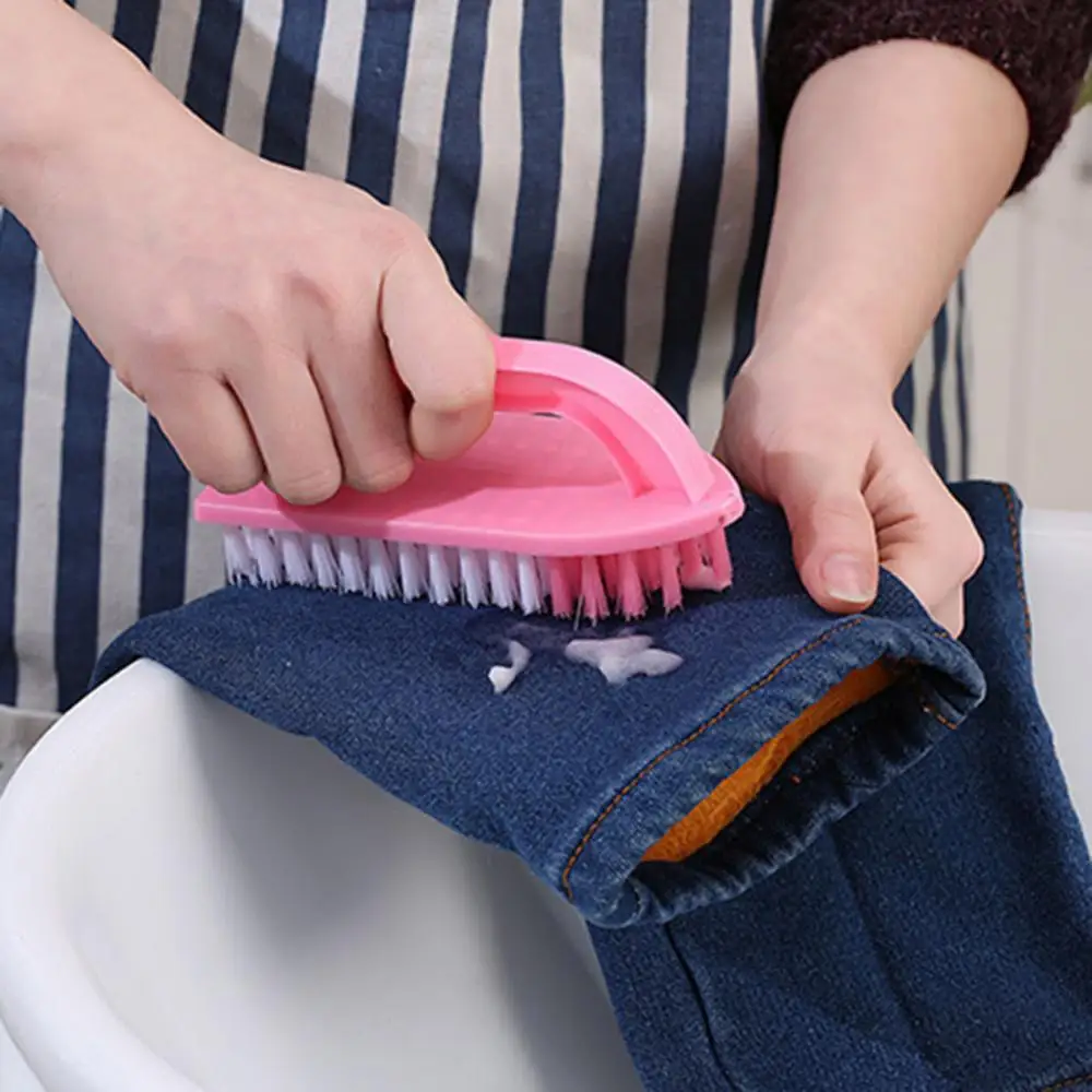 Plastic Scrubbing Brush Stiff Bristle Handle Cleaning Clothes Shoes Pan Tool Household Merchandises Laundry Products Laundry Cleaning Brush Long Handled Laundry Brush