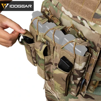 IDOGEAR Tactical Magazine Pouch Mag Carrier Triple Open Top 5.56 Pistol MOLLE Mag Pouch 3545 4