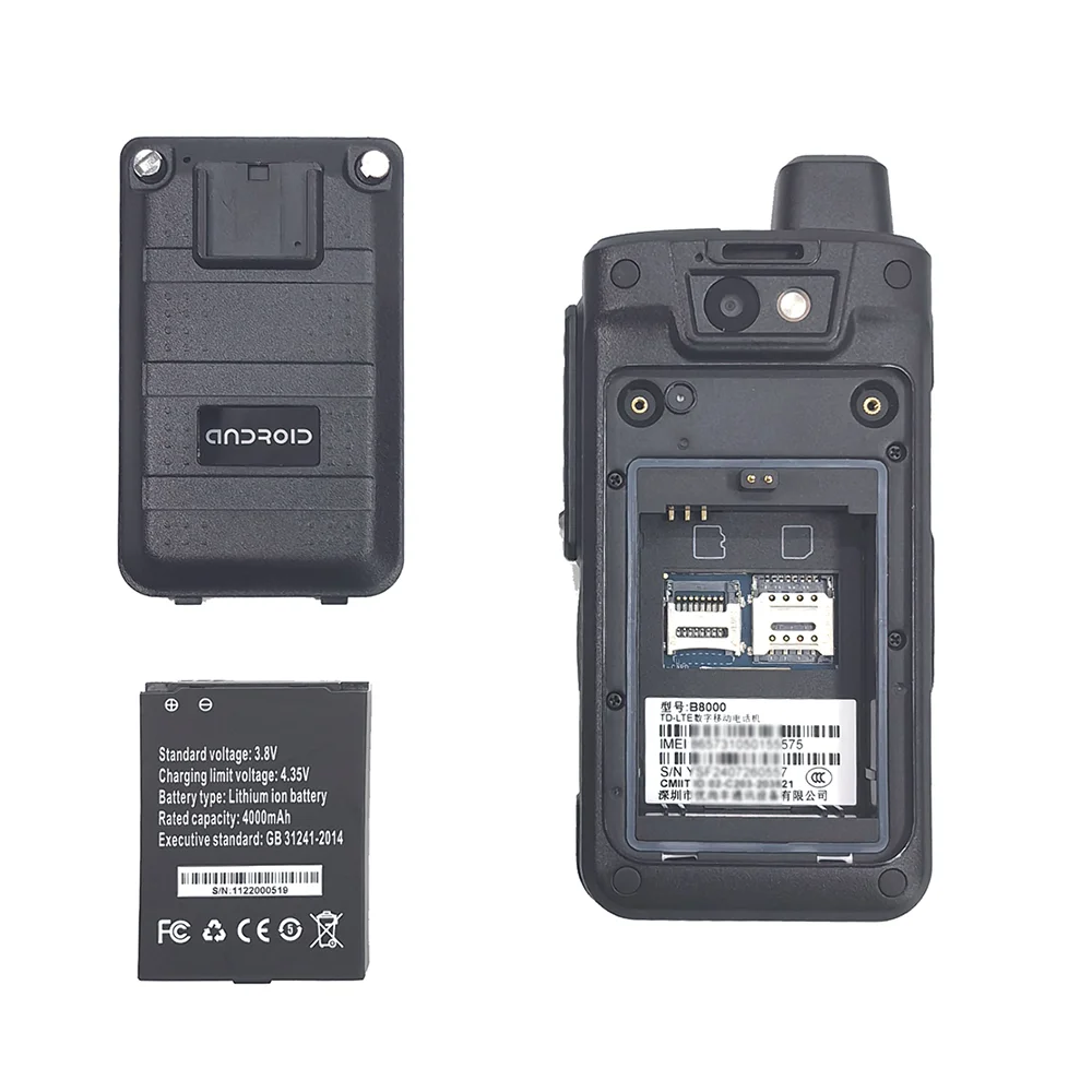 UNIWA B8000 Android 8.1 4G Network Radio With GPS WIFI POC Walkie Talkie 2.4Inch