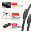 Car Wiper for Mitsubishi Space Star 2013-2023 22" + 14" Front Rear Wiper Blades Brushes Cutter Accessories 2013 2014 2015 2016 3