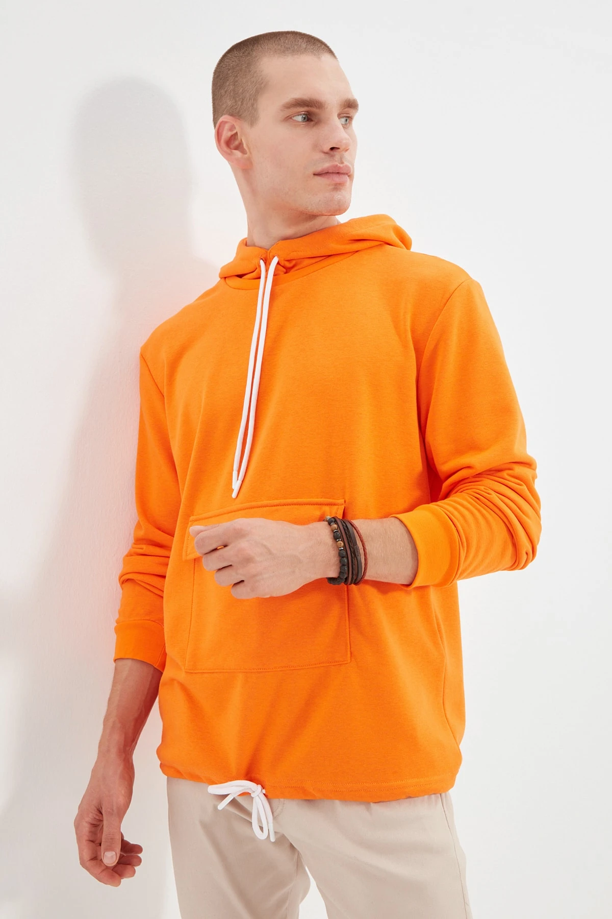 Trendyol Sudadera Regular Fit para hombre, TMNSS21SW0455|Sudaderas con - AliExpress