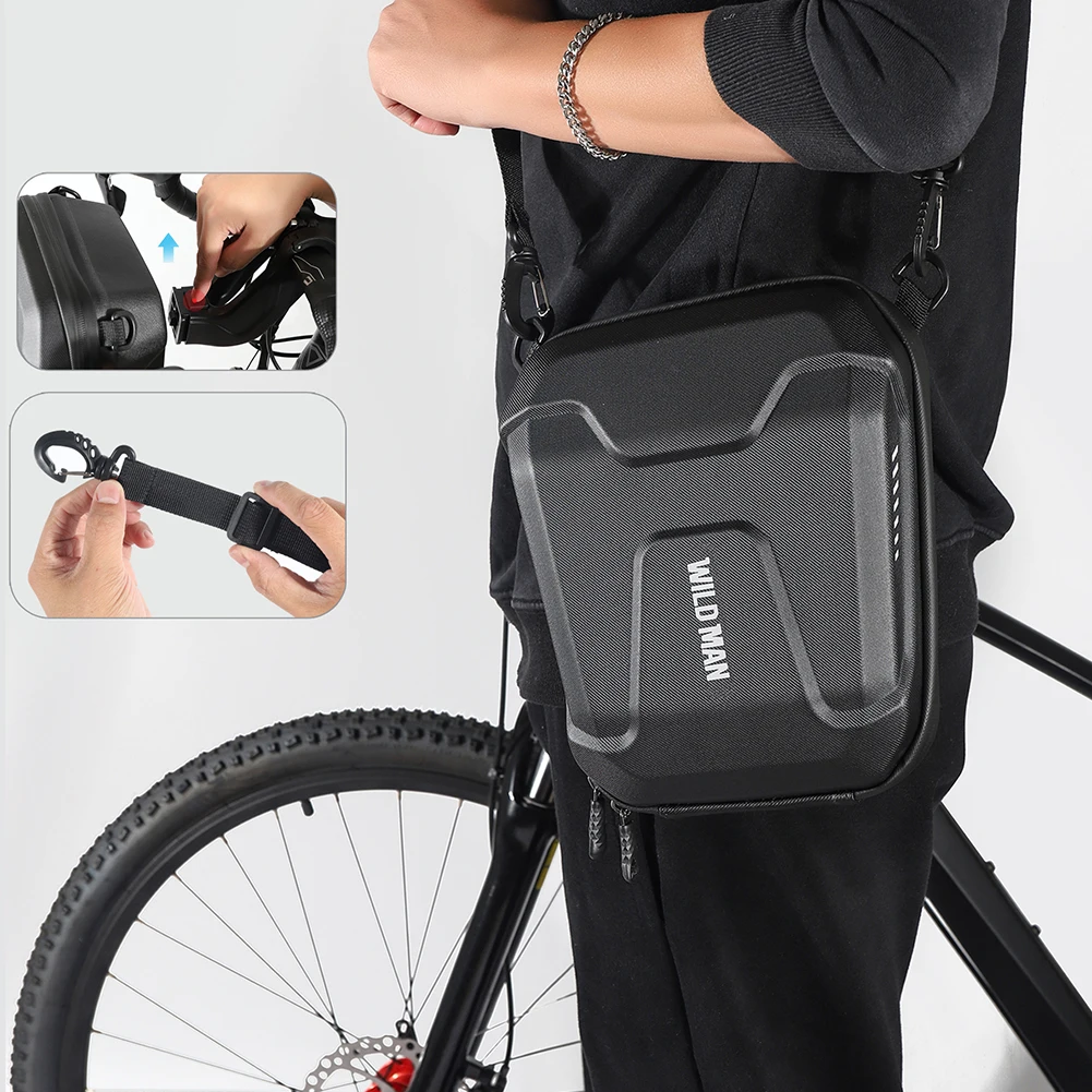 2.5/3L Bike Front Bag Waterproof Bicycle Handlebar Head Bag EVA Hard Shell Multifunctional Shoulder Bag Bicycle Accessories