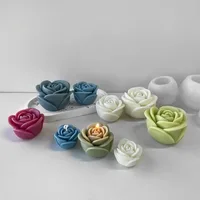 Valentine's Day rose flower silicone candle mold 3D Peony flower soap plaster resin mold DIY chocolate cake baking tool 6