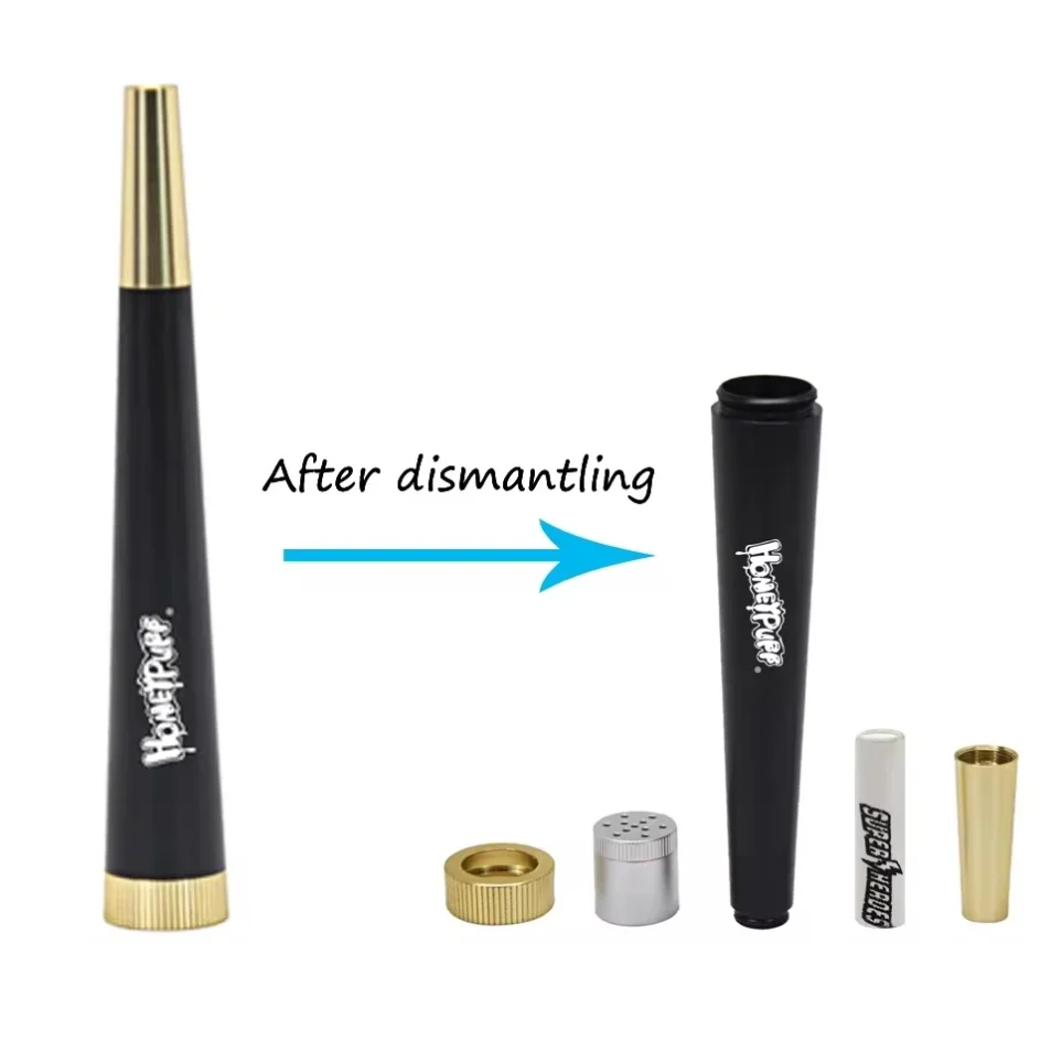 Smoking accessories tobacco pipe tobacco smoking accessories herb smoking pipe smoking pipe metal cone herb pipes smoking grass pipa with 6MM activated carbon filter removable dry burning tobacco pipes smoke accessories