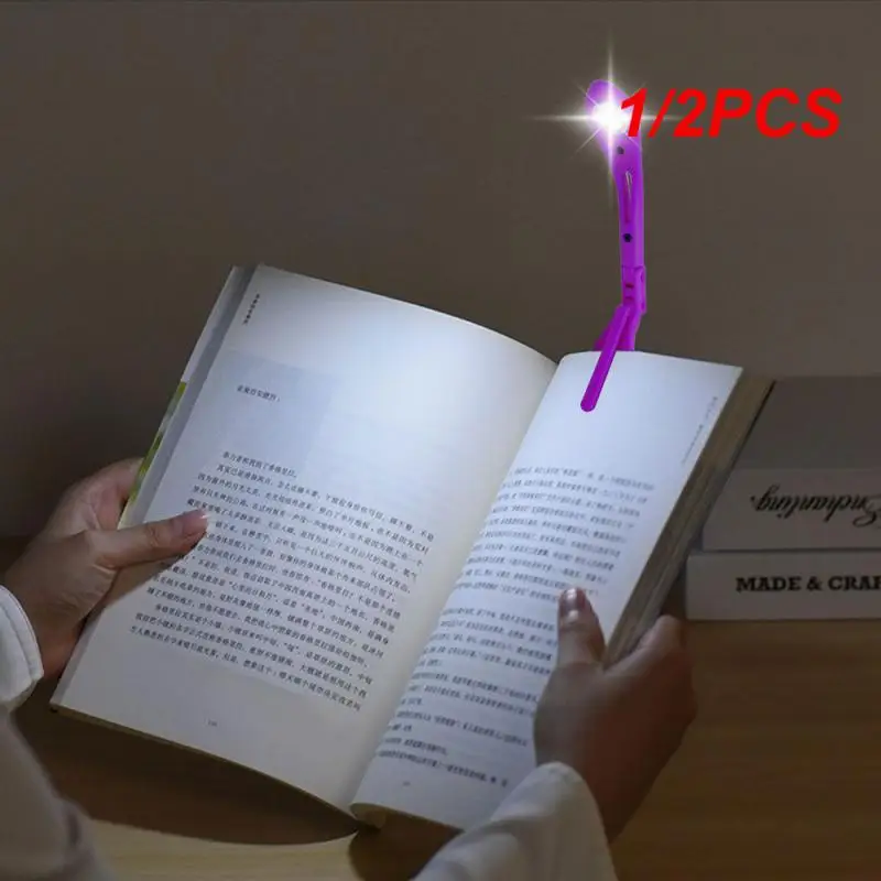 1/2PCS Usb Rechargeable Clip Book Lights Book Clip Lamp Eye Protection Portable Mini Led Reading Light Home Decorations