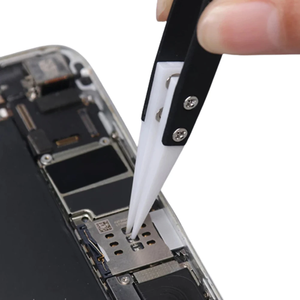 Tool Industrial Use Reverse Tweezers Ceramic Tweezers 1set 3pcs High Temperature Silver And Black Solder Resistant