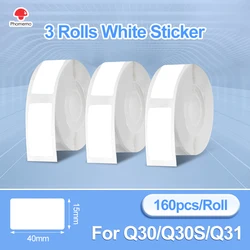 Portable Wireless Phomemo Q30 Mini Label Maker for DIY Date Stickers with Multiple Label Paper Options (White Sticker 15x40)
