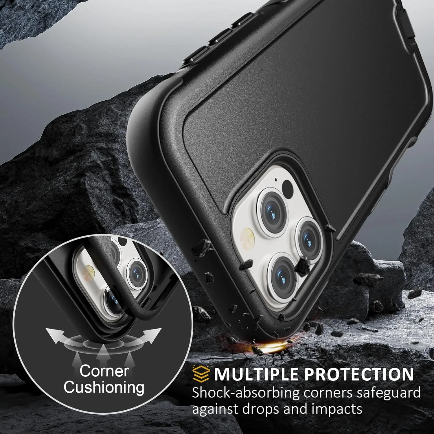 Rugged Military-Grade Shockproof Armor Case with MagSafe Charging Support