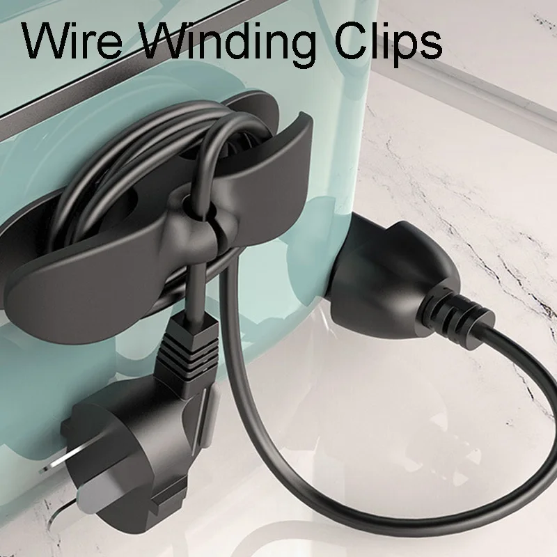 Wire Organizer Winding Clips Holder Adhesive Cord Wrapper Cable Management For Household Appliances Wire Arrangement cable management