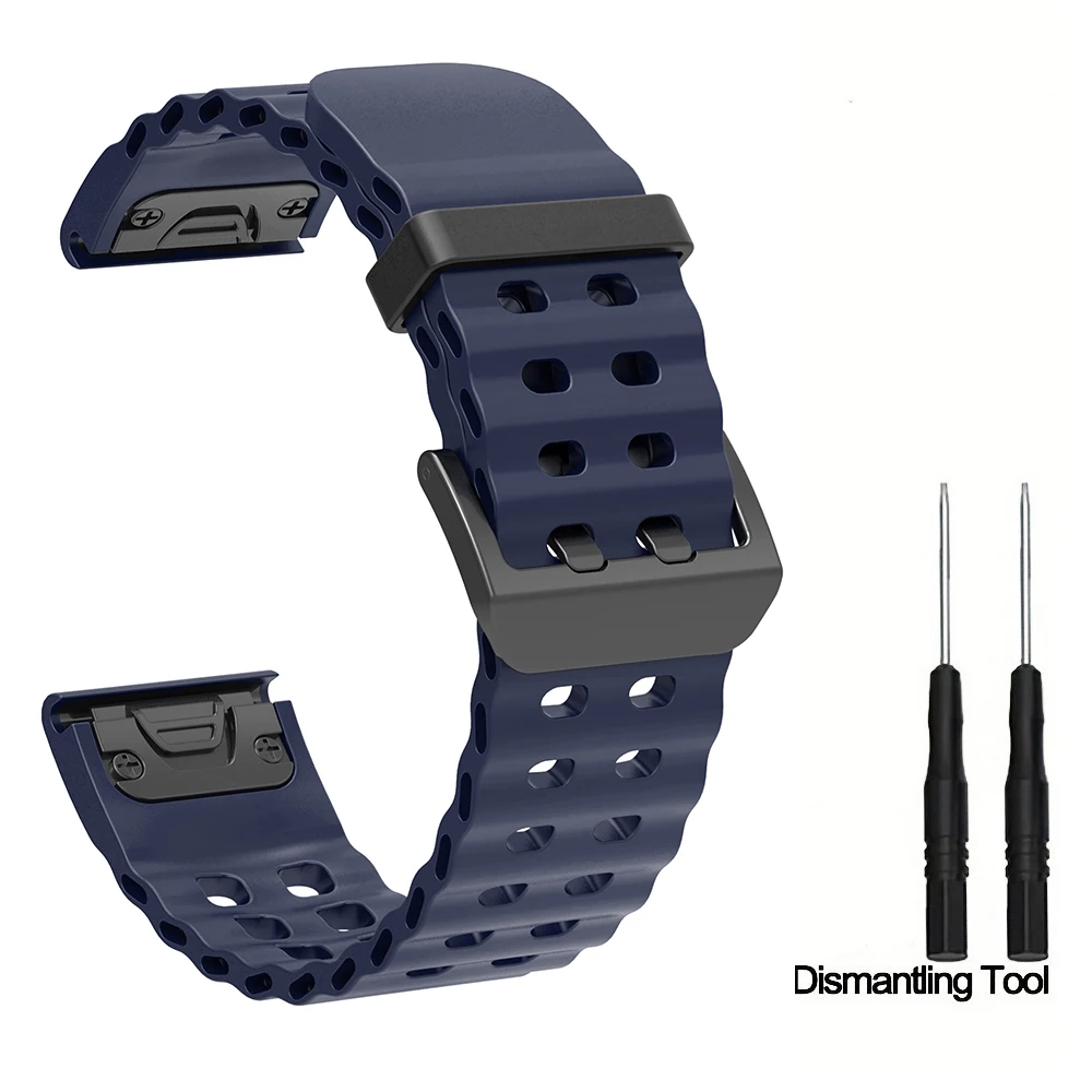Premium Silicone QuickFit Watch Strap - Versatile 26mm/22mm Sizes