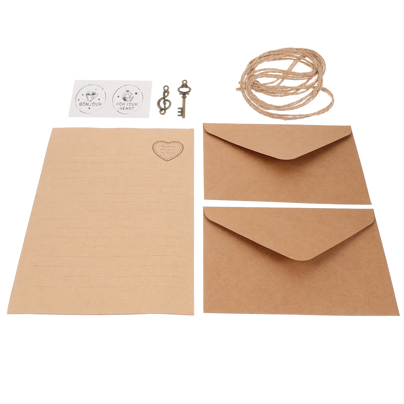 

Insert Page Writing Papers Letter Retro Stationary Envelop for Supply Kit Envelope and Notebooks