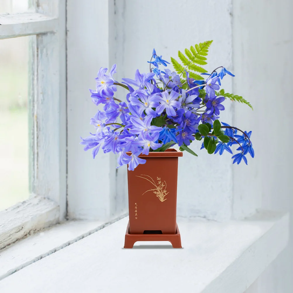 2 Sets Orchid Resin Pots Planter 3