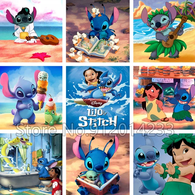 5d Lilo Stitch Diamond Painting  Diamond Painting Stitch Disney - 5d Diy  Diamond - Aliexpress