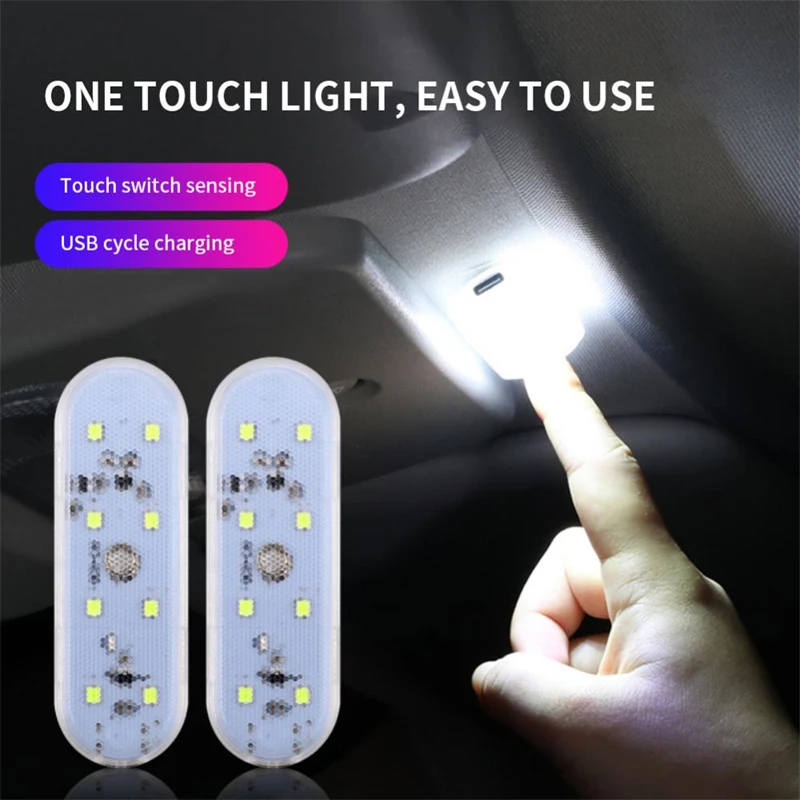

Mini Night Light Touch Sensor LED Lamp USB Rechargeable Wireless LED Magnetic Light Car Decoration Lamp DC5V Colorful Nightlight