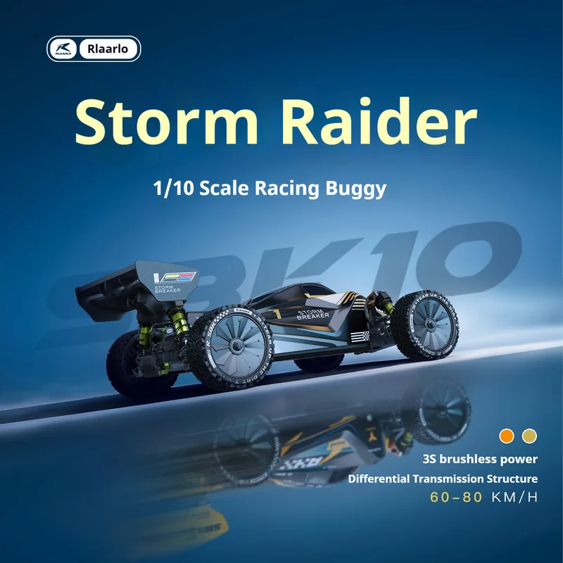 Rlaarlo SBK10 스톰 레이더 1/10 스케일 RC 레이싱 버기 브러시리스 4WD 2.4GHz 무선 7075 합금 오프로드 RTR 고속 60-80 Km/H
