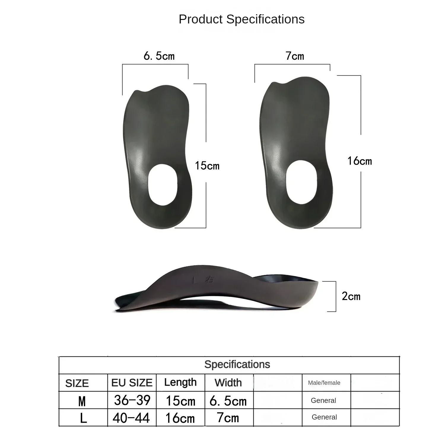 Semelles Orth4WD Unisexes de Soins des Pieds Plats, Coussretours de Soutien de la Voûte Plantaire pour Chaussures, 1 Paire