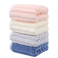 38x80cm Soft Thickened Striped Coral Fleece Face Towel Hand Towel Face Bath  Strong Water Absorption Bathroom Towel 5