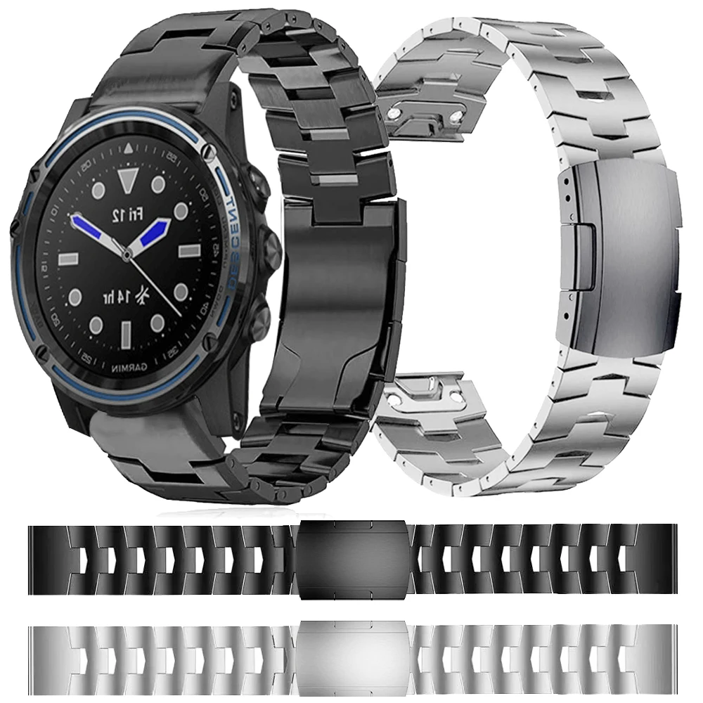 

Браслет из титанового сплава, быстросъемный ремешок для наручных часов Garmin спускающийся Mk2/Mk2i/Mk1 D2 Bravo Charles Delta PX G1, на солнечной батарее, 22 мм, 26 мм