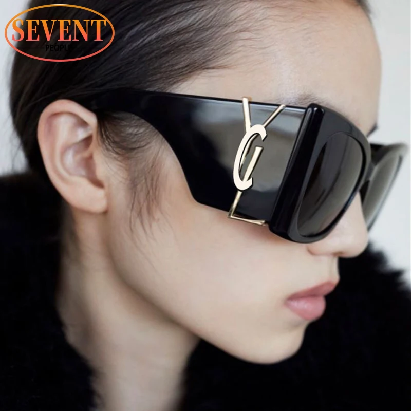 Oversized Cat Eye Sunglasses Women 2023 Luxury Brand Designer Fashion