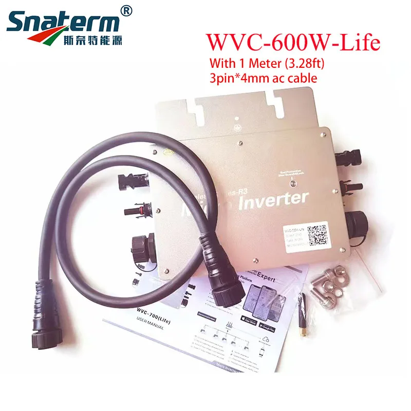 WVC-600W 700W MPPT防水ソーラーグリッドタイインバーター