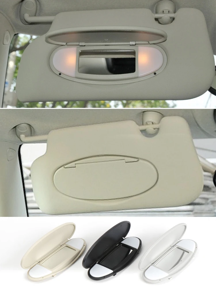 자동차 차양 패널 하우징 화장대 거울 커버, 미니 쿠퍼 S One D JCW R55 R56 R57 R59 R60 인테리어 액세서리