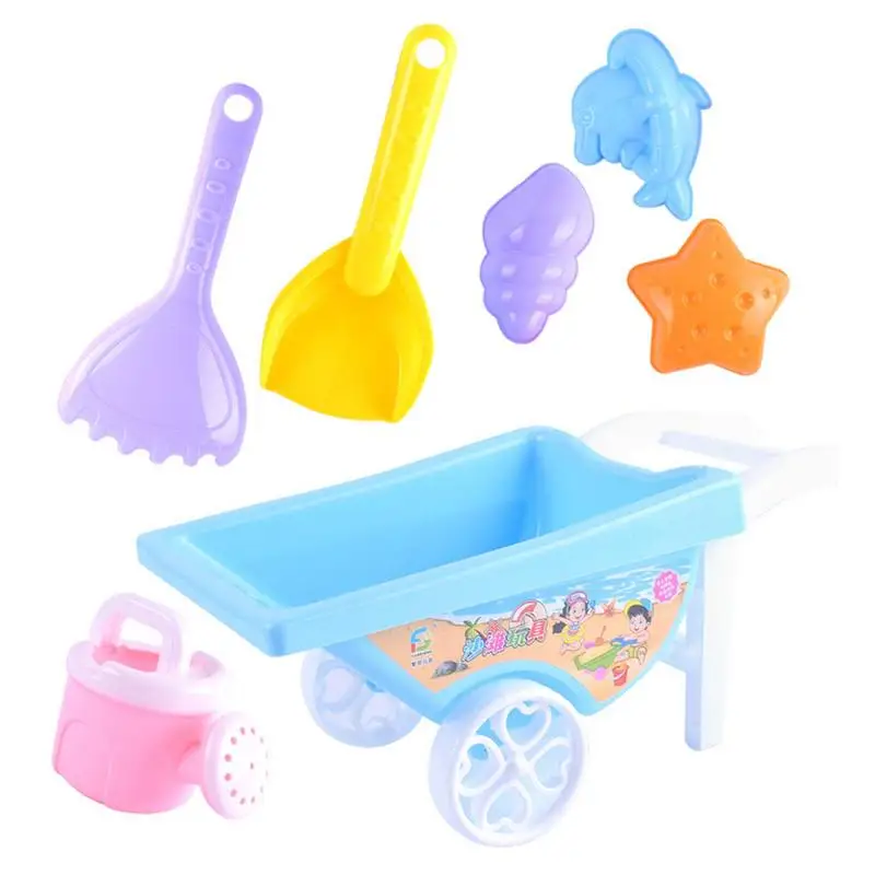 

Sand Toys Set For Kids 7 Piece Set Of Beach Toy For Children Playing In The Water Durable Beach Shovels RakesTool Kit Great