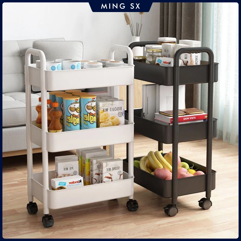 Household Multi-layer Small Cart Storage Rack Floor To Floor Kitchen ...