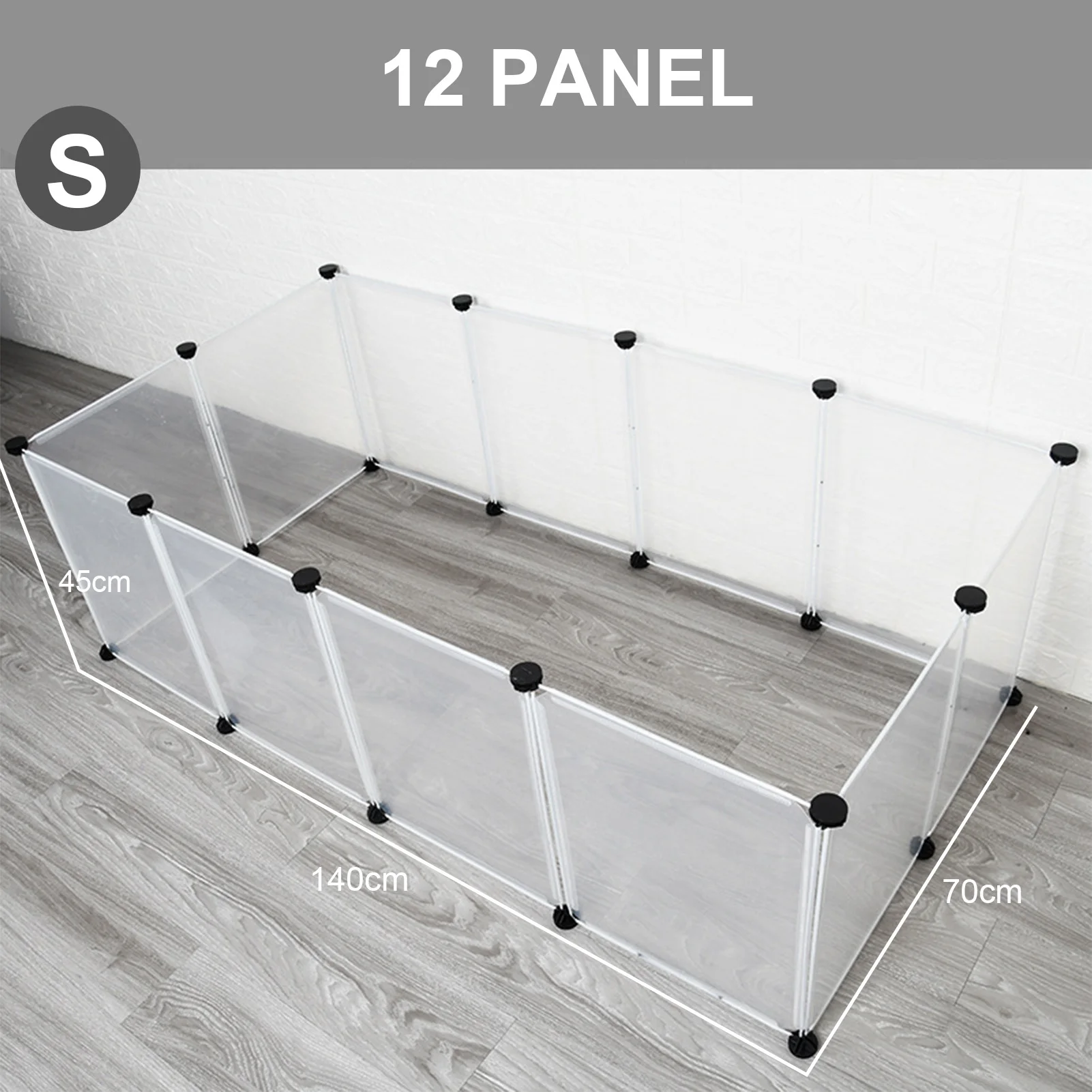 Pet Playpen Dog Exercise Pen Large Portable Dog Fence 12 Panel for Small Dogs Cats Pets Suitable for Weight less than 10kg