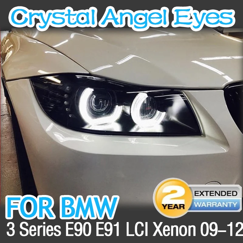 

for BMW 3er E91 E90 LCI 316i 318i 320i 320si 323i 325i 328i 330i Xenon Retrofit DTM M4 Style Crystal Angel Eyes Halo rings Kit